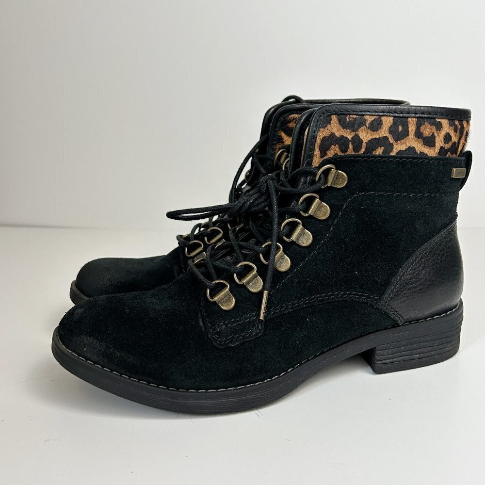 Comfortiva Tomeo Suede Calf Hair Lace Up Boots Sz 6